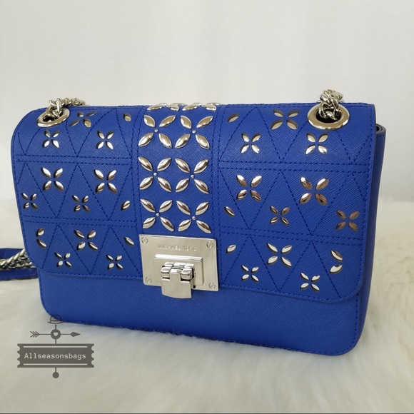 Michael Kors Tina Medium Shoulder Flap Leather Bag - Picture 3 of 7